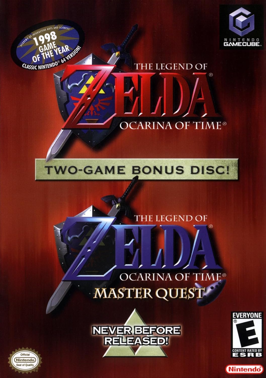 The Legend of Zelda: Ocarina of Time / Master Quest - GameCube - No Manual